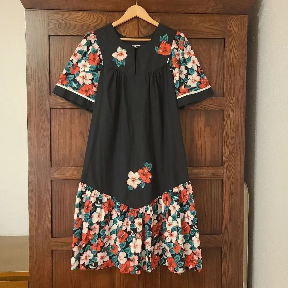 Vintage Liberty House Hawaiian Dress 1960s 1970s Muumuu